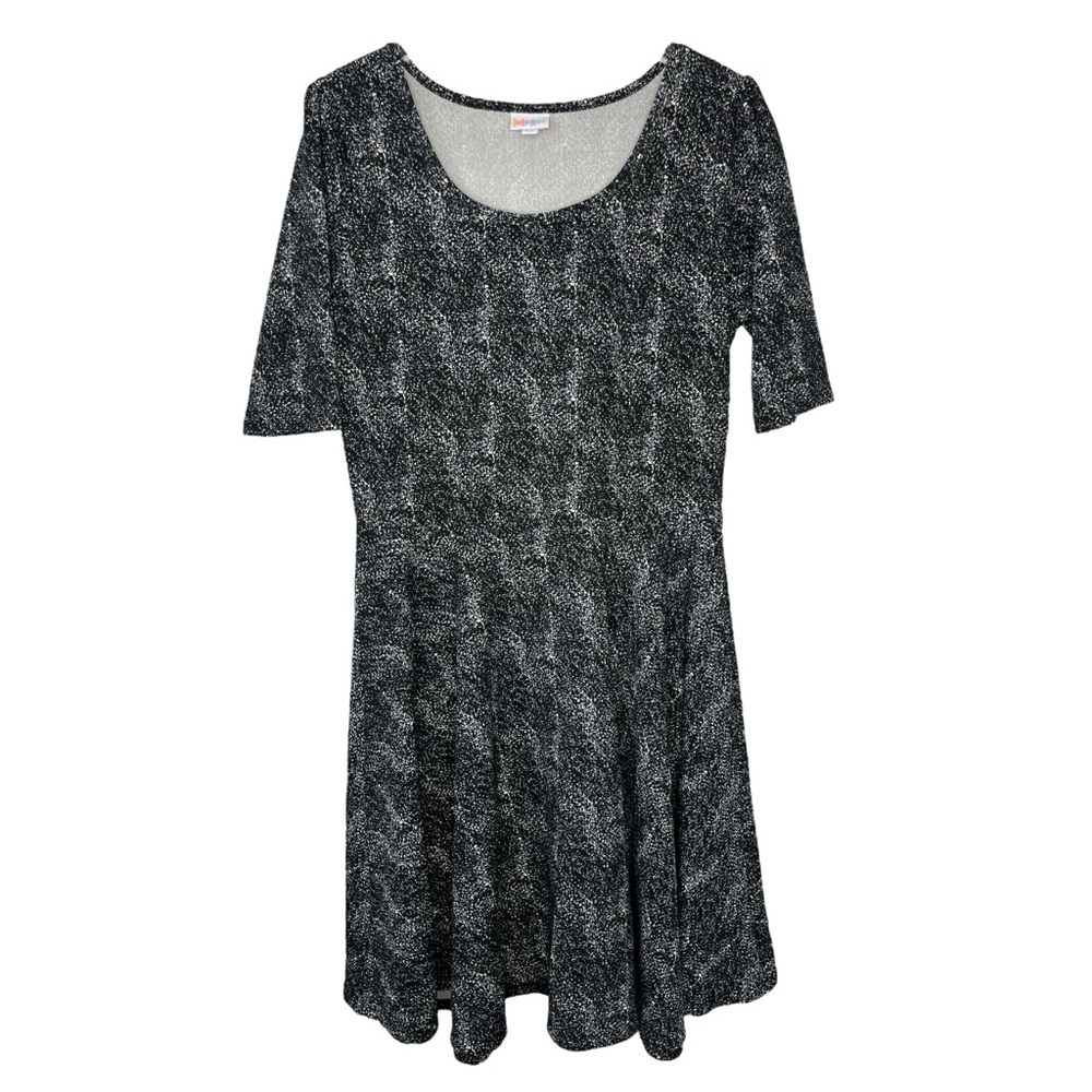 New NWT Lularoe Black and White Speckle Ameila Dress 2XL